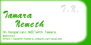 tamara nemeth business card